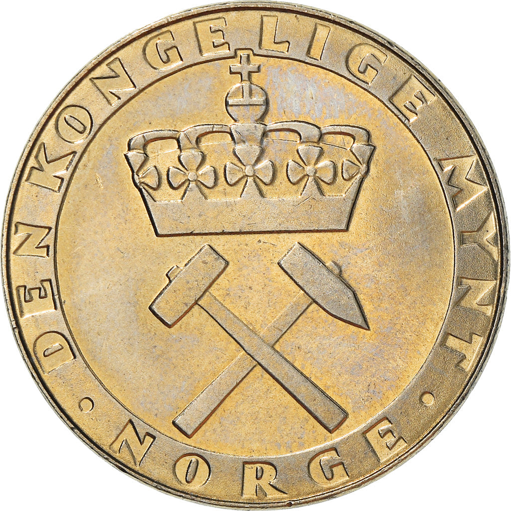 Coin, Norway, Olav V, 5 Kroner, 1986, EF(40-45), Copper-nickel, KM:428