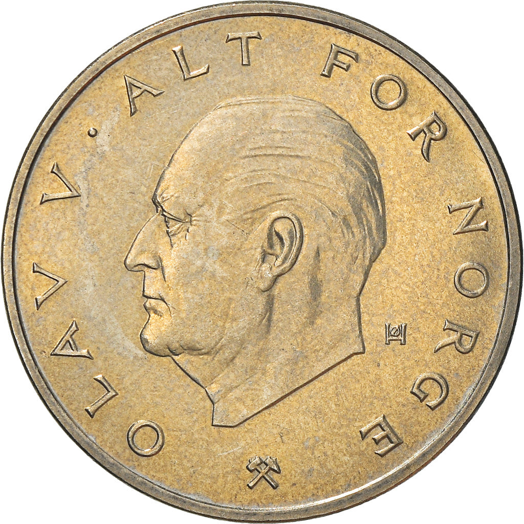 Moneda, Noruega, Olav V, Krone, 1974, EBC, Cobre - níquel, KM:419