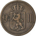 Moneta, Norvegia, 2 Öre, 1877, BB, Bronzo, KM:353