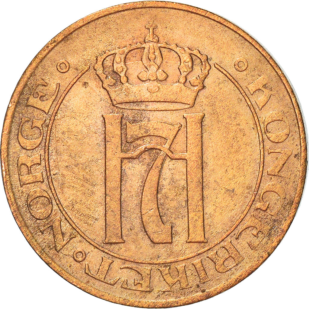 Coin, Norway, Haakon VII, 2 Öre, 1921, VF(30-35), Bronze, KM:371