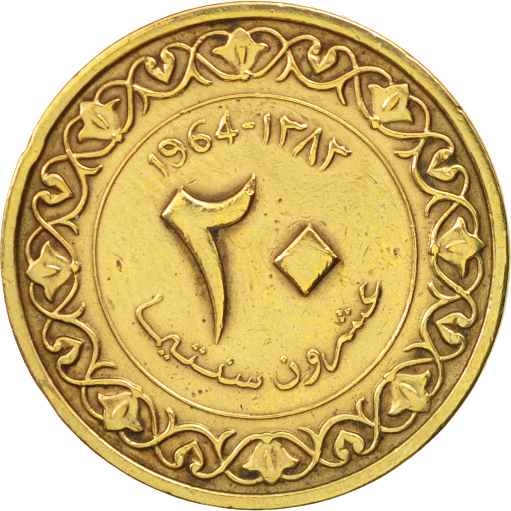 Algeria, 20 Centimes, 1964, EF(40-45), Aluminum-Bronze, KM:98