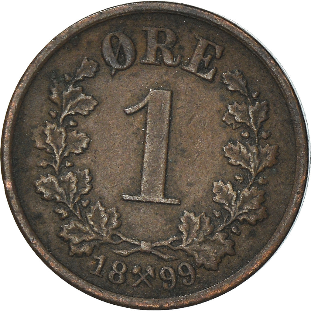 Moneta, Norvegia, Ore, 1899, MB+, Bronzo, KM:352