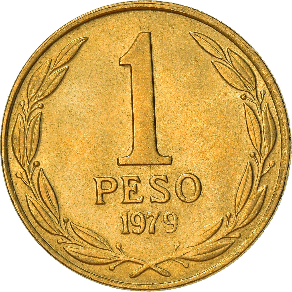 Coin, Chile, Peso, 1979, Santiago, EF(40-45), Aluminum-Bronze, KM:208a