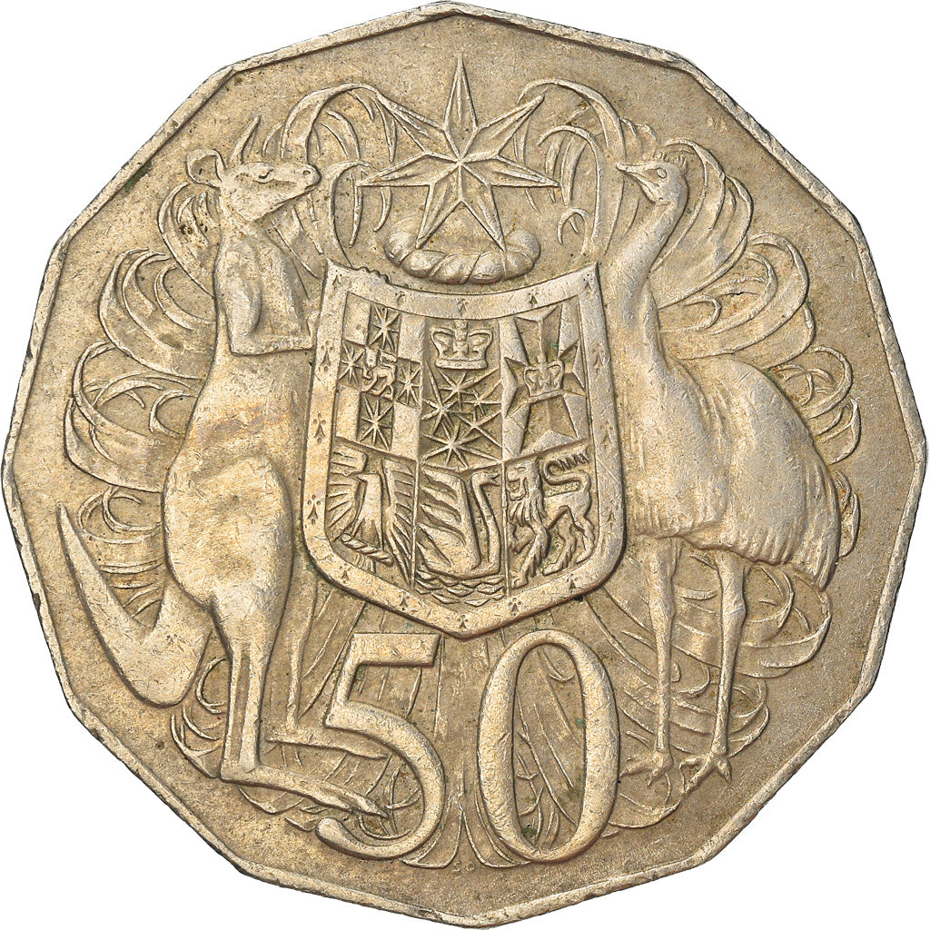 Coin, Australia, Elizabeth II, 50 Cents, 1971, Melbourne, EF(40-45)