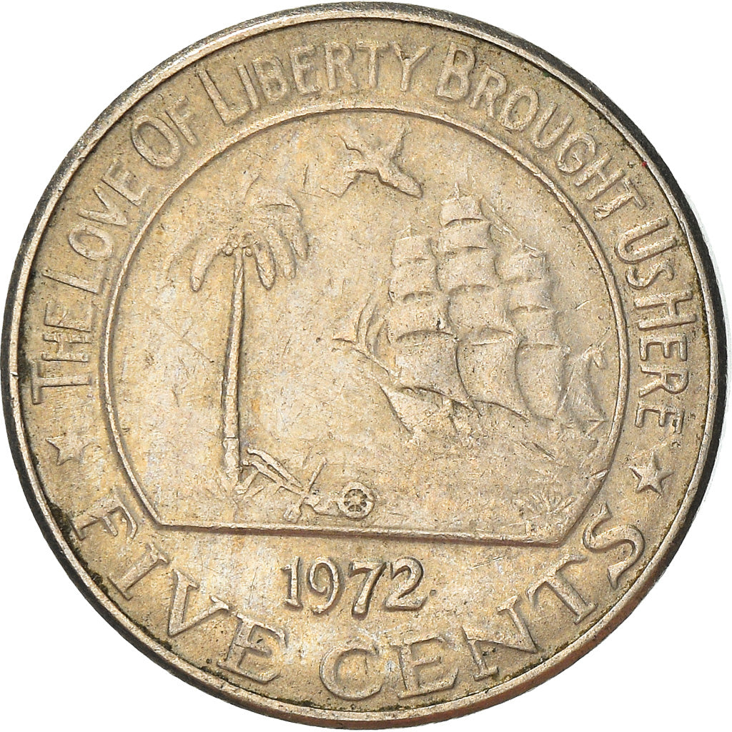 Coin, Liberia, 5 Cents, 1972, EF(40-45), Copper-nickel, KM:14