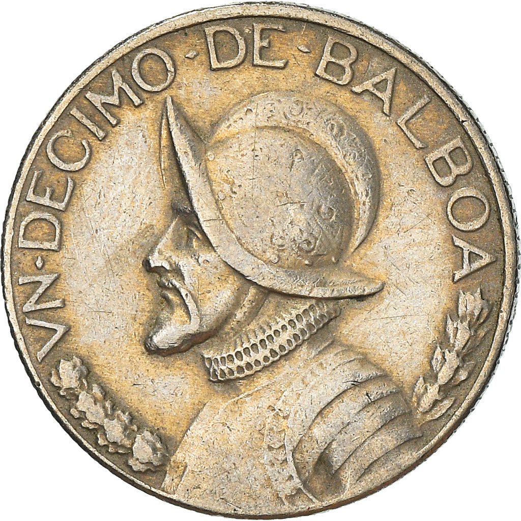 Coin, Panama, 1/10 Balboa, 1973, EF(40-45), Copper-Nickel Clad Copper, KM:10
