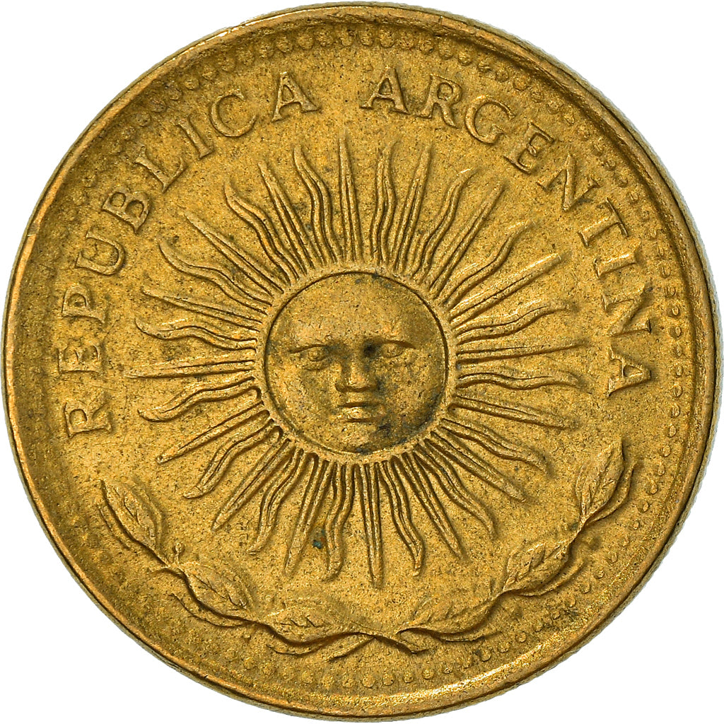 Coin, Argentina, 5 Pesos, 1976, EF(40-45), Aluminum-Bronze, KM:71