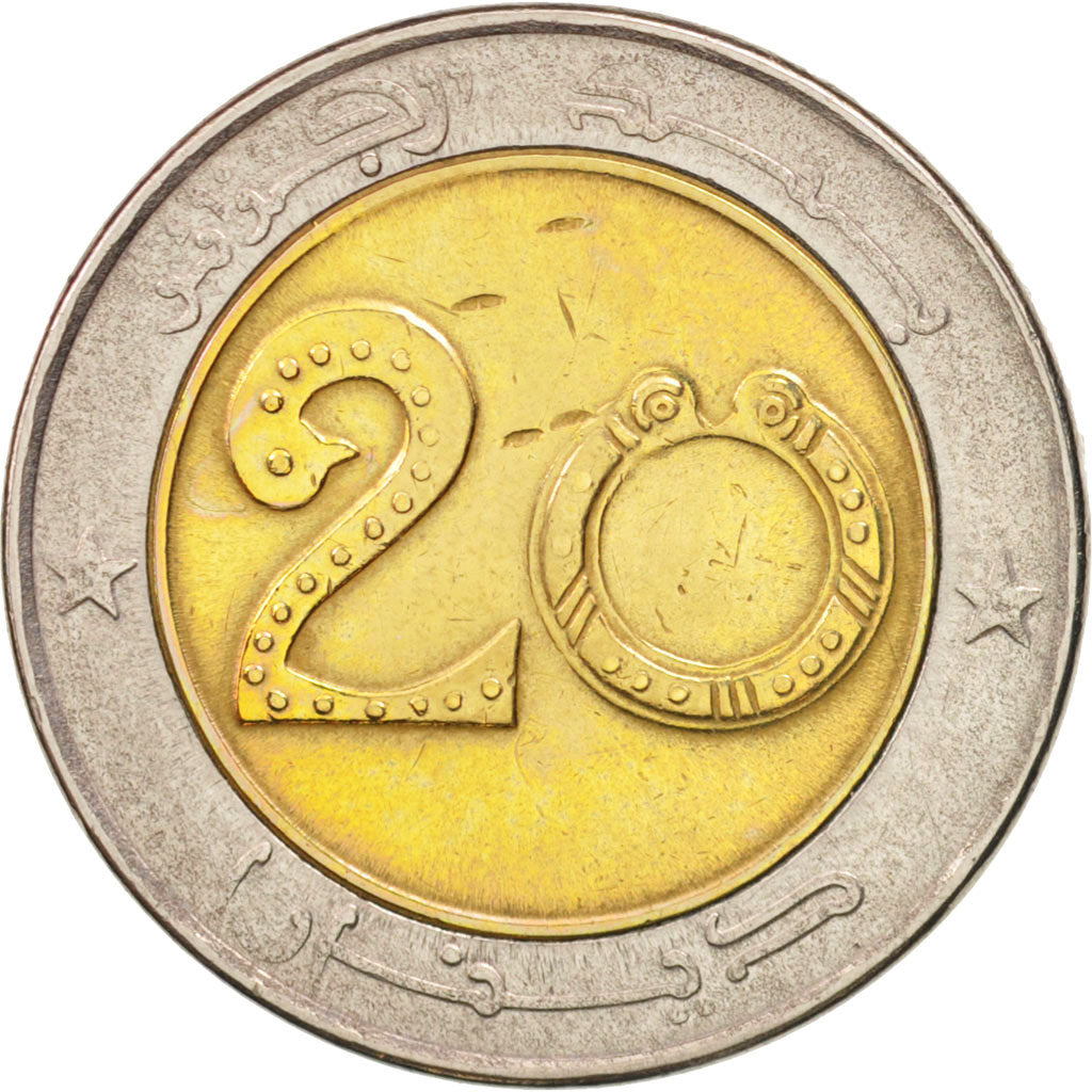 Coin, Algeria, 20 Dinars, 1992, Algiers, EF(40-45), Bi-Metallic, KM:125