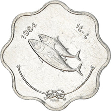 Moneda, ISLAS MALDIVAS, 5 Laari, 1984, MBC, Aluminio, KM:69
