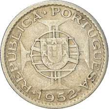 Coin, Mozambique, 10 Escudos, 1952, EF(40-45), Silver, KM:79