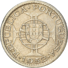 Coin, Mozambique, 10 Escudos, 1952, EF(40-45), Silver, KM:79