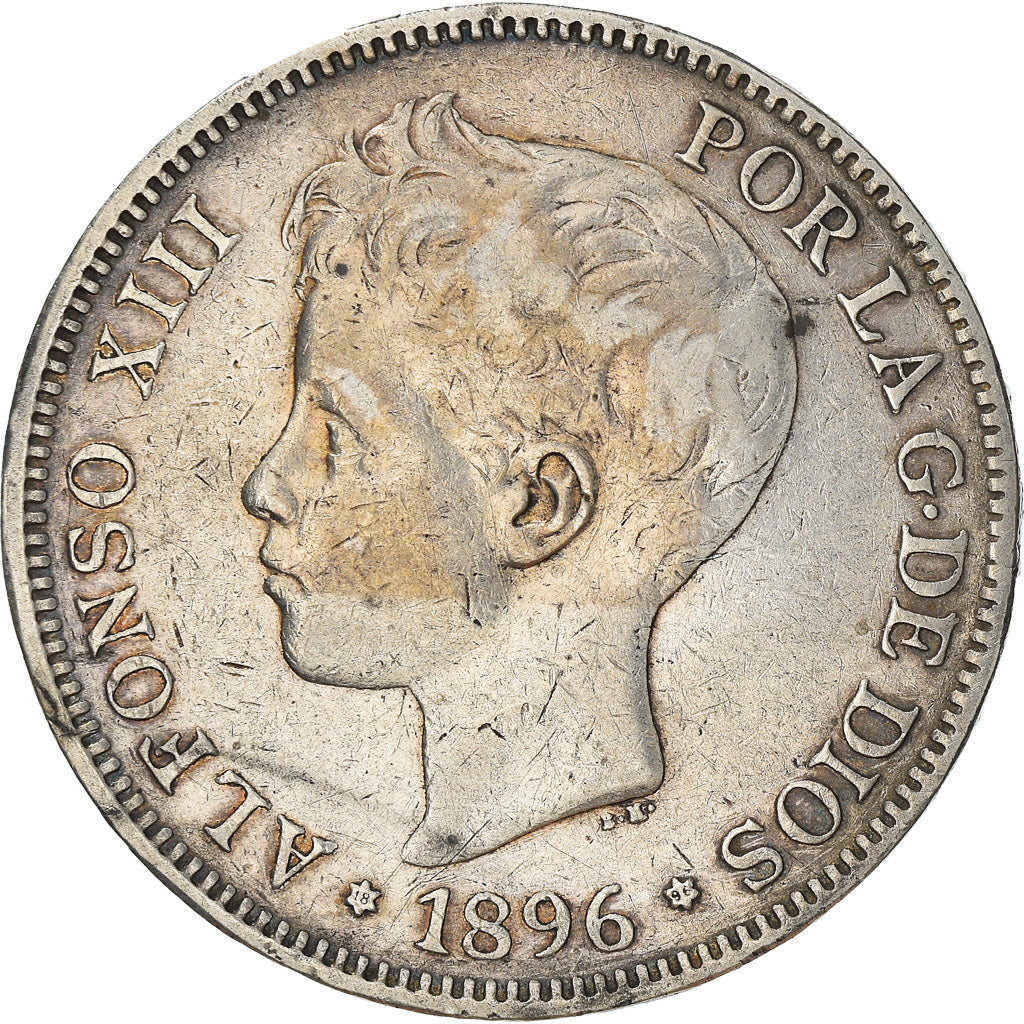 Monnaie, Espagne, Alfonso XIII, 5 Pesetas, Madrid, TB+, Argent, KM:707