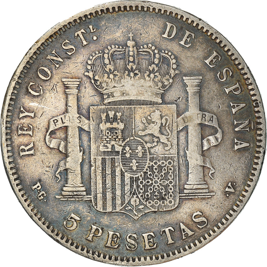 Monnaie, Espagne, Alfonso XIII, 5 Pesetas, Madrid, TB+, Argent, KM:707