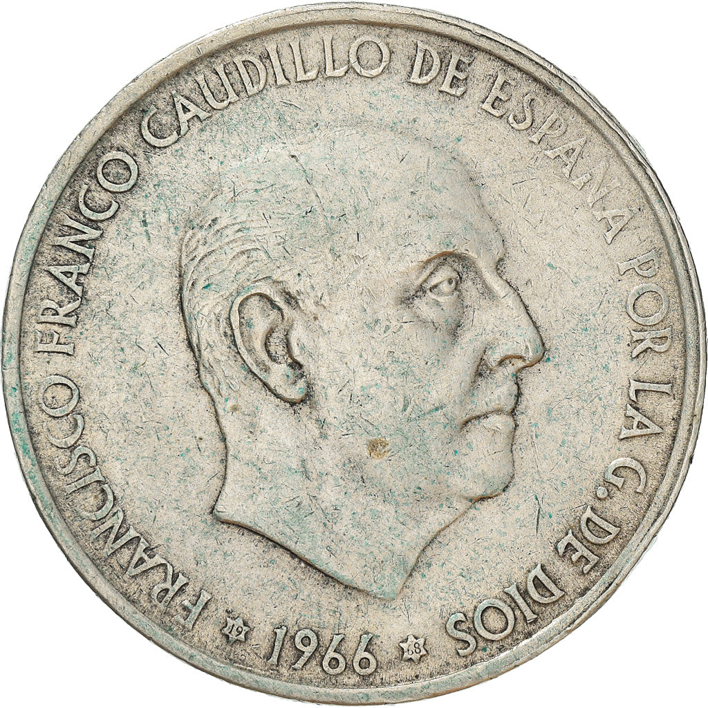Coin, Spain, Caudillo and regent, 100 Pesetas, 1968, Madrid, EF(40-45), Silver