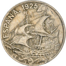 Coin, Spain, Alfonso XIII, 25 Centimos, 1925, Madrid, EF(40-45), Copper-nickel