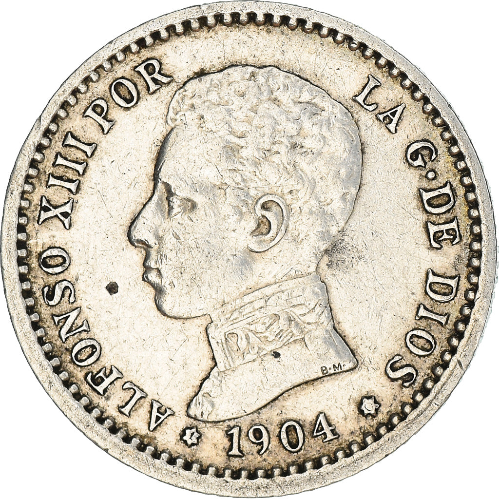 Monnaie, Espagne, Alfonso XIII, 50 Centimos, 1910, Madrid, TB+, Argent, KM:723