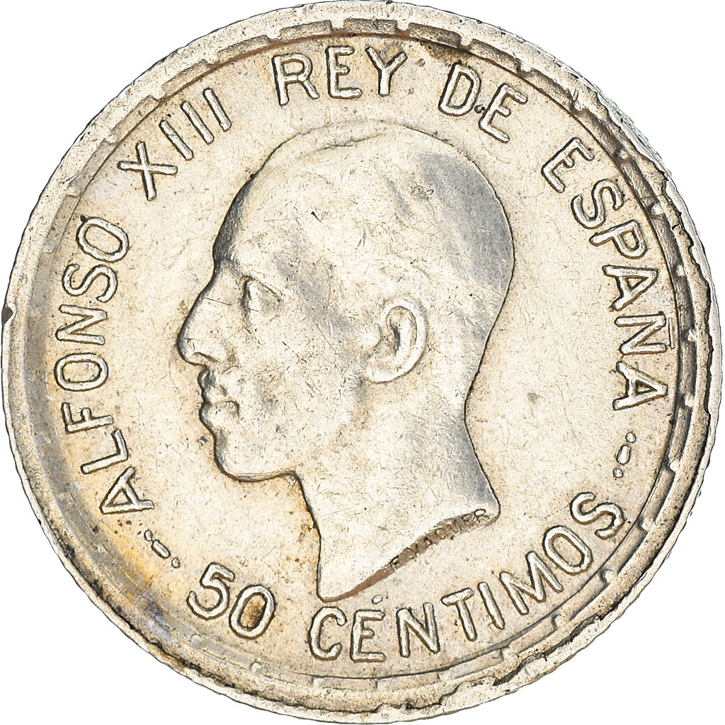 Coin, Spain, Alfonso XIII, 50 Centimos, 1926, Madrid, EF(40-45), Silver, KM:741