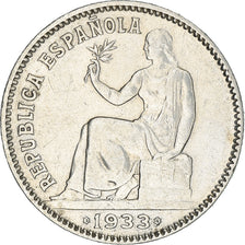 Coin, Spain, Peseta, 1933, Madrid, EF(40-45), Silver, KM:750