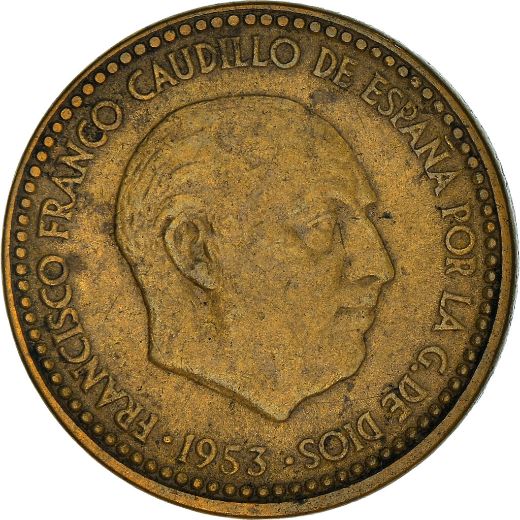 Moneta, Hiszpania, Francisco Franco, caudillo, Peseta, 1960, VF(30-35)