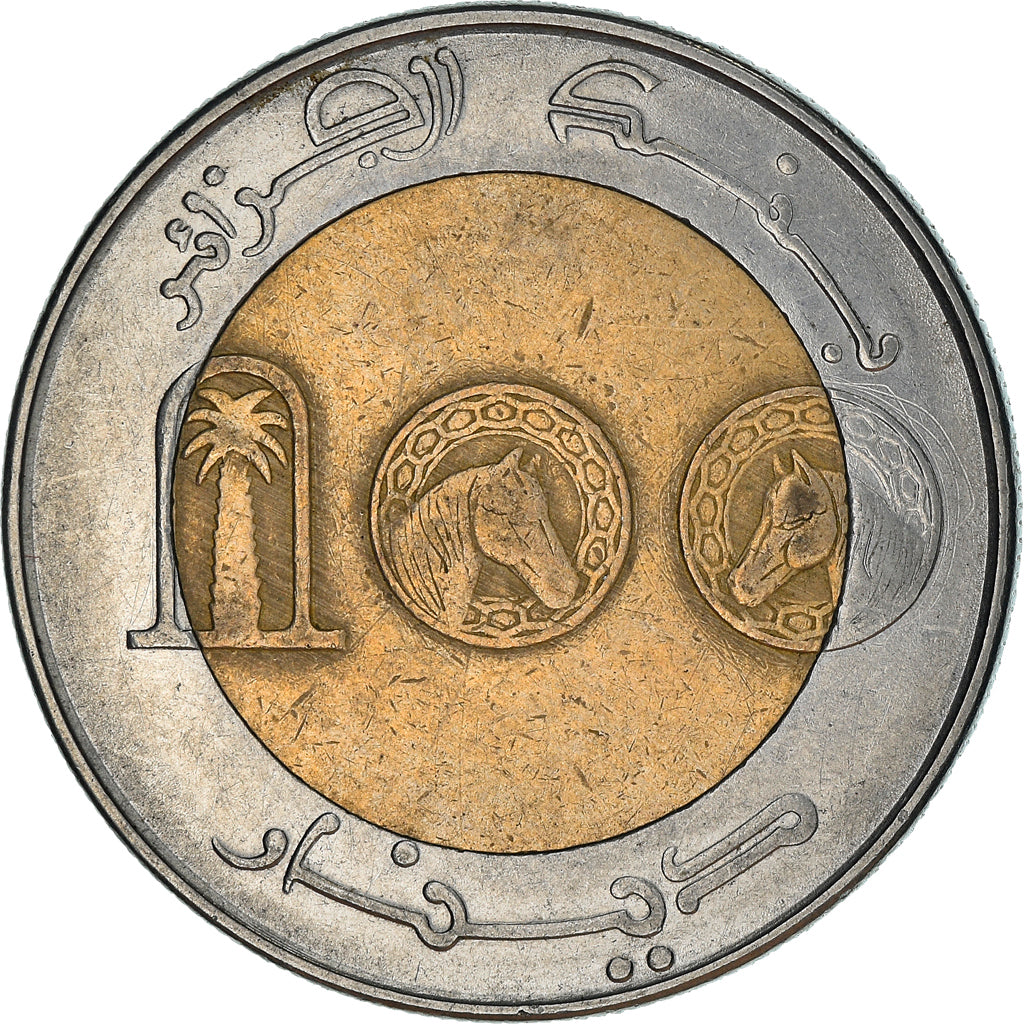 Coin, Algeria, 100 Dinars, 1993, Algiers, VF(30-35), Bi-Metallic, KM:132