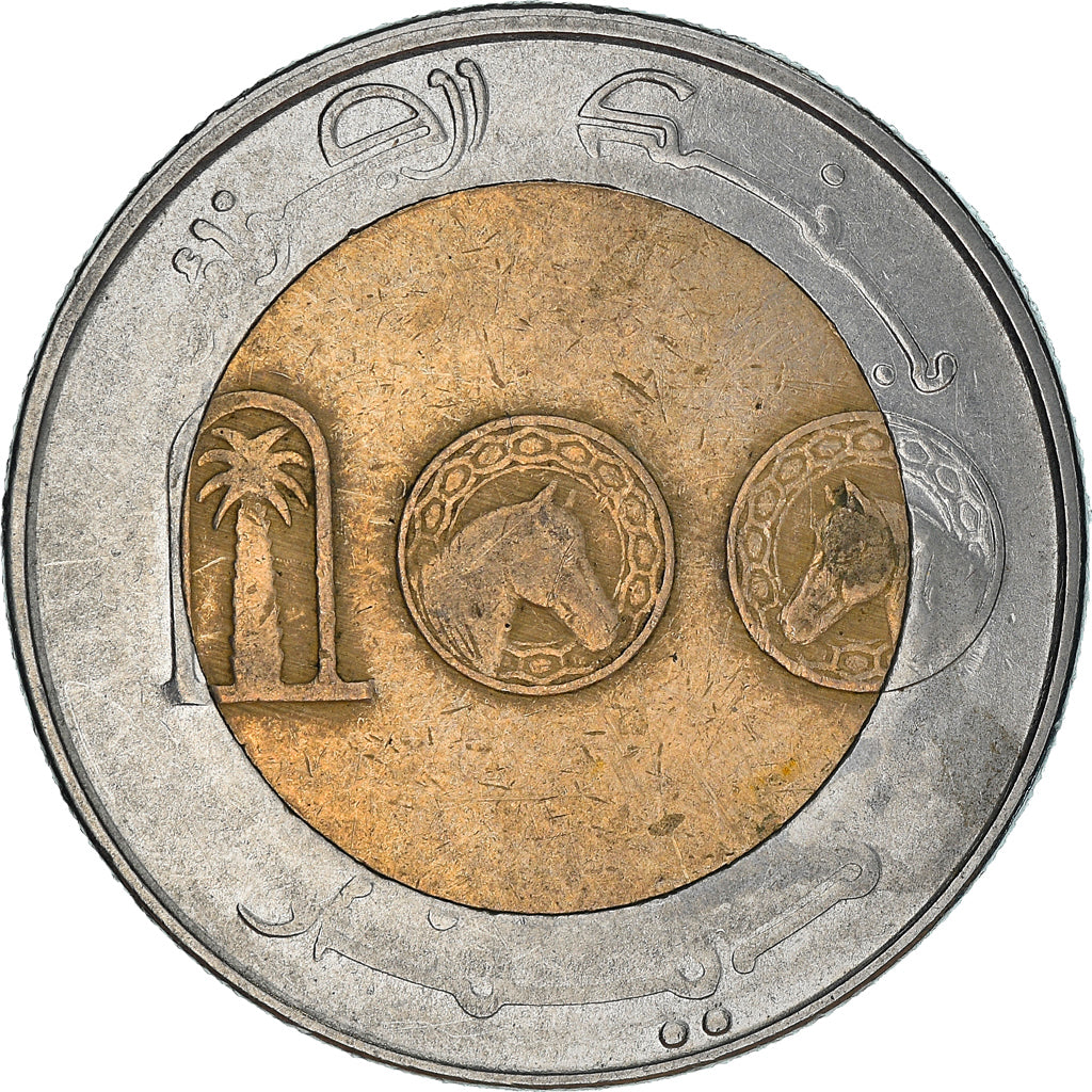 Coin, Algeria, 100 Dinars, 2000, Algiers, VF(30-35), Bi-Metallic, KM:132