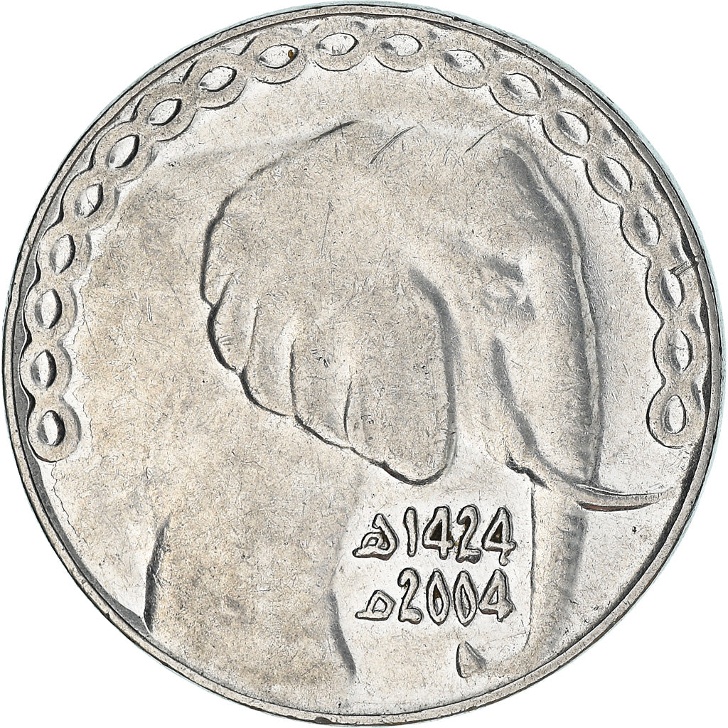 Coin, Algeria, 5 Dinars, 2004, Algiers, EF(40-45), Stainless Steel, KM:123