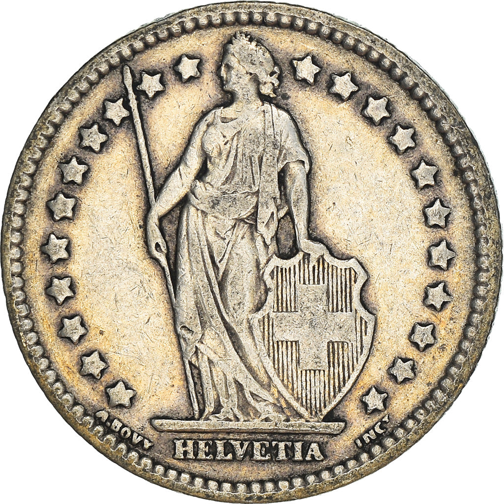 Coin, Switzerland, Franc, 1914, Bern, VF(30-35), Silver, KM:24
