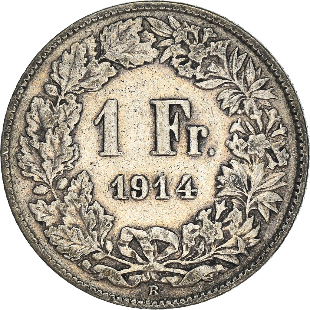 Coin, Switzerland, Franc, 1914, Bern, VF(30-35), Silver, KM:24