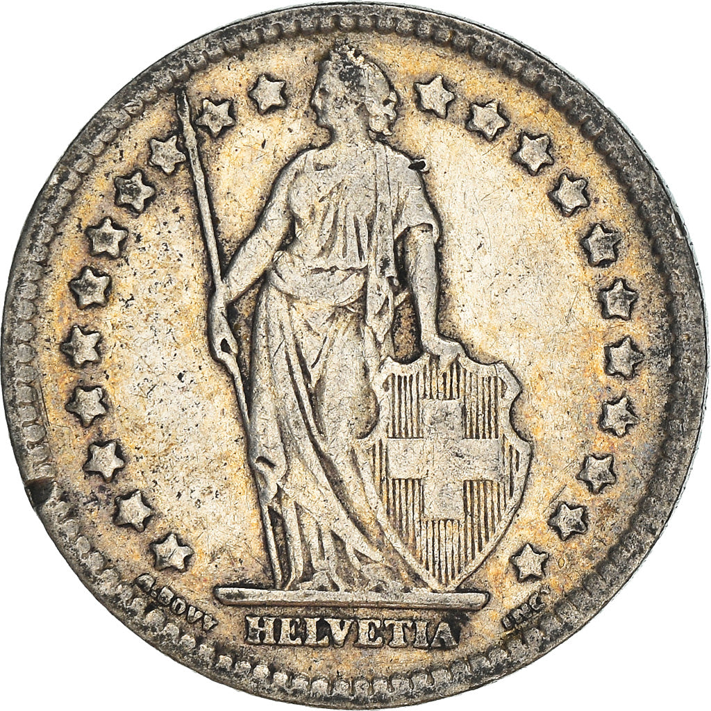 Coin, Switzerland, Franc, 1921, Bern, VF(30-35), Silver, KM:24