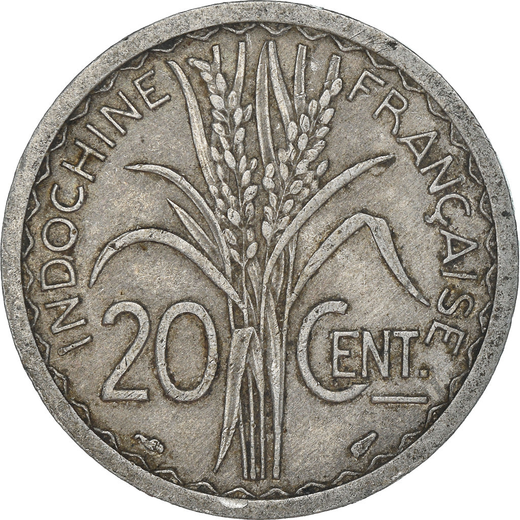 Munten, FRANS INDO-CHINA, 20 Cents, 1945, Paris, ZF, Aluminium, KM:29.1