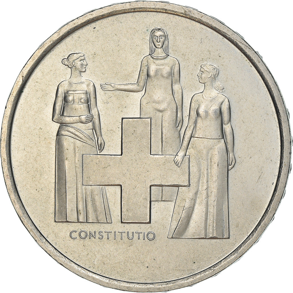 Coin, Switzerland, 5 Francs, 1974, Bern, EF(40-45), Copper-nickel, KM:52