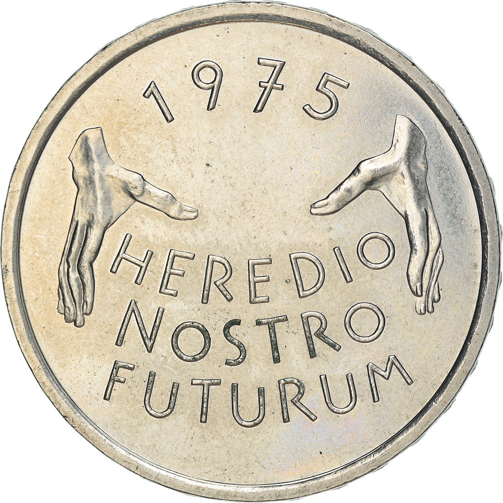 Coin, Switzerland, 5 Francs, 1975, Bern, EF(40-45), Copper-nickel, KM:53