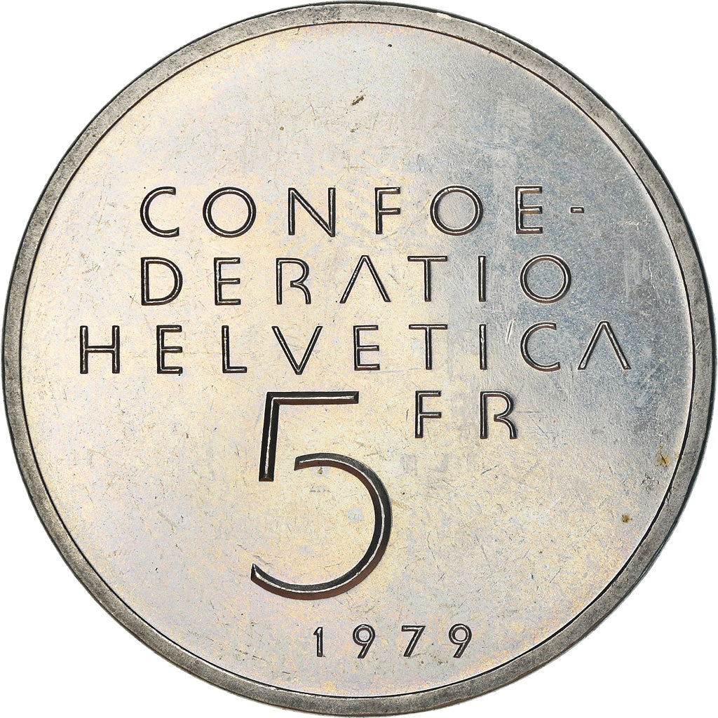 Coin, Switzerland, 5 Francs, 1979, Bern, EF(40-45), Copper-nickel, KM:58