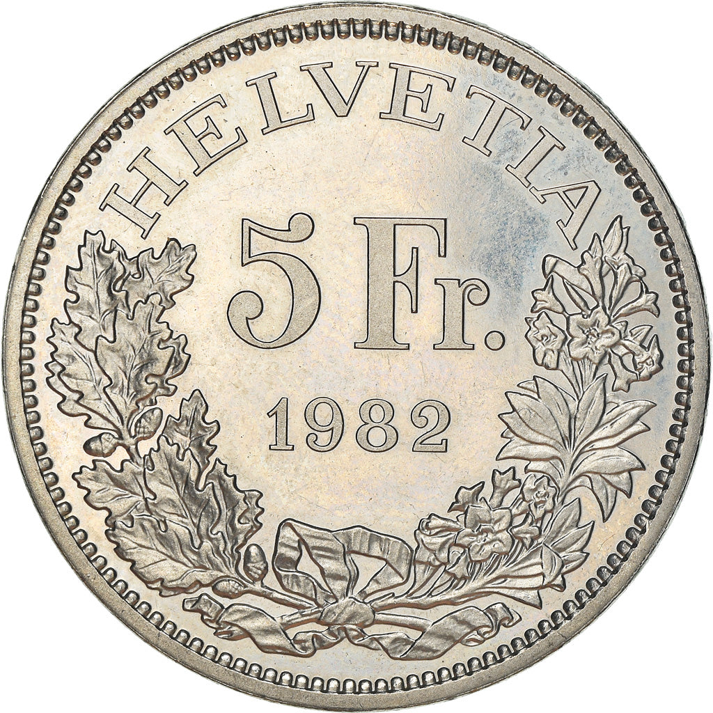 Moneta, Svizzera, 5 Francs, 1982, Paris, BB, Rame-nichel, KM:61