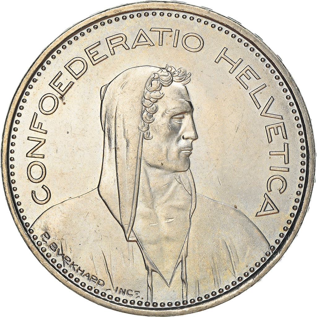 Coin, Switzerland, 5 Francs, 1982, Bern, AU(55-58), Copper-nickel, KM:40a.2