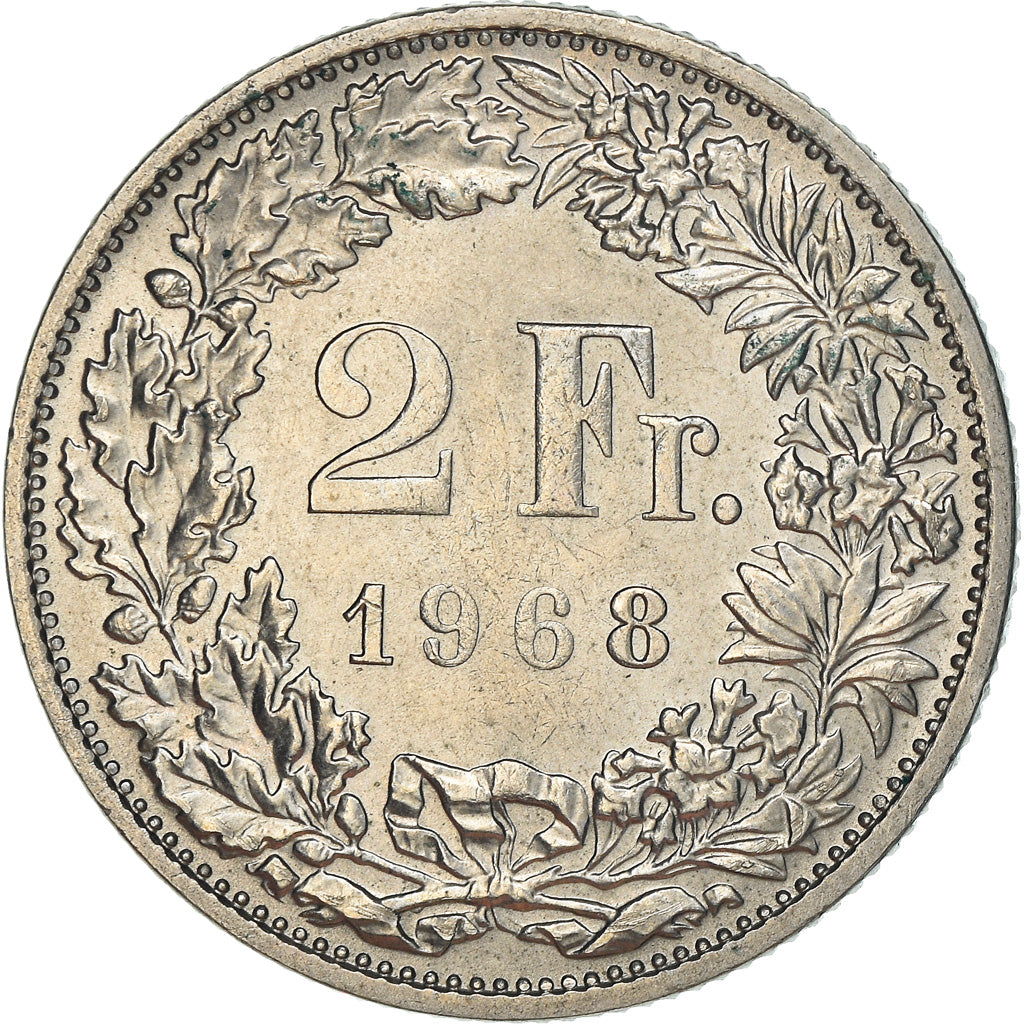 Monnaie, Suisse, 2 Francs, 1968, Bern, SUP, Cupro-nickel, KM:21a.1