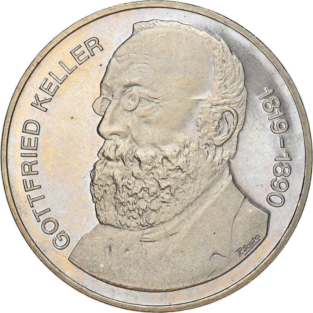 Coin, Switzerland, 5 Francs, 1990, Bern, AU(55-58), Copper-nickel, KM:69