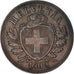 Coin, Switzerland, 2 Rappen, 1909, Bern, VF(30-35), Bronze, KM:4.2
