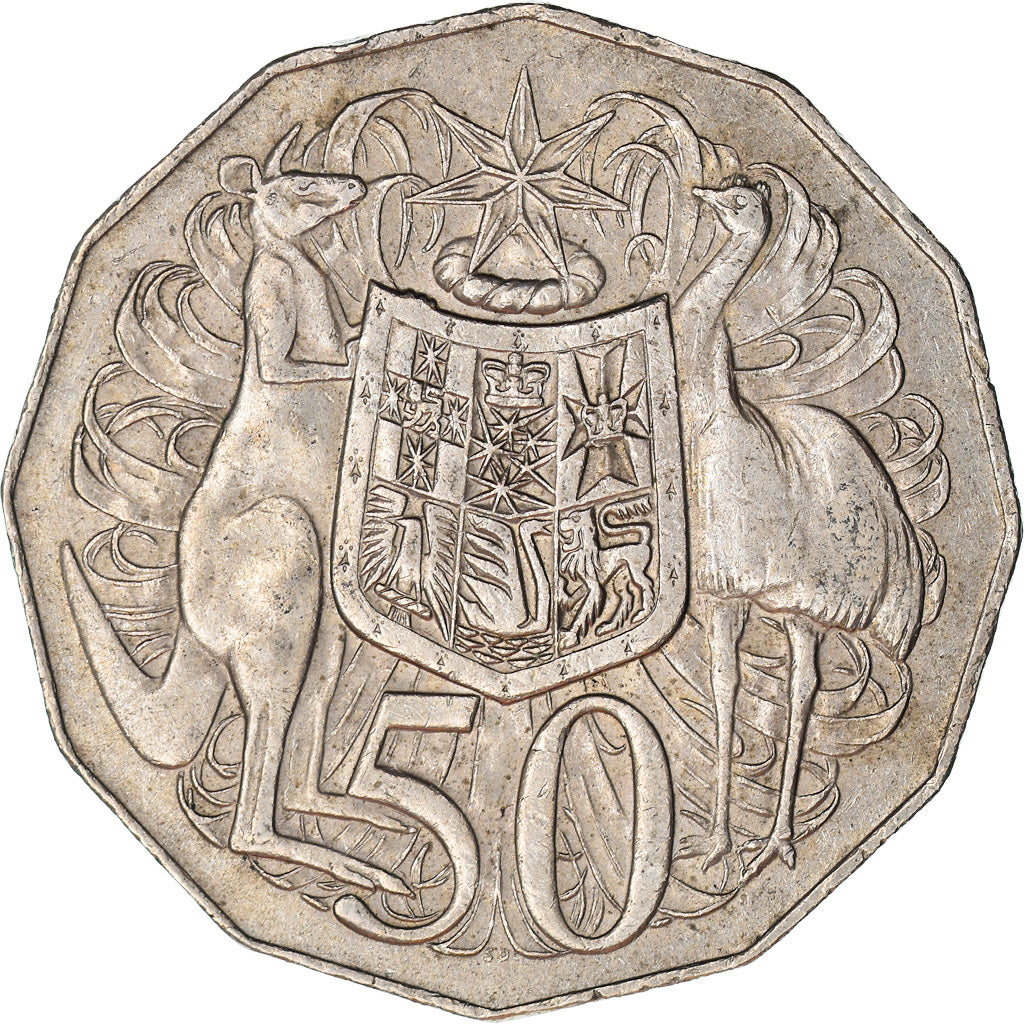 Coin, Australia, Elizabeth II, 50 Cents, 1971, Melbourne, EF(40-45)