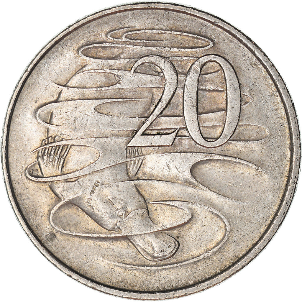 Moeda, Austrália, Elizabeth II, 20 Cents, 1981, Melbourne, EF(40-45)