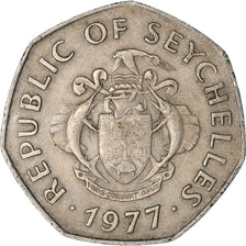 Coin, Seychelles, 5 Rupees, 1977, British Royal Mint, VF(30-35), Copper-nickel