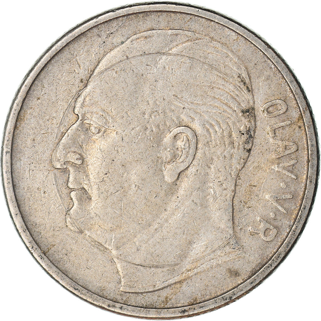 Coin, Norway, Olav V, Krone, 1965, VF(30-35), Copper-nickel, KM:409