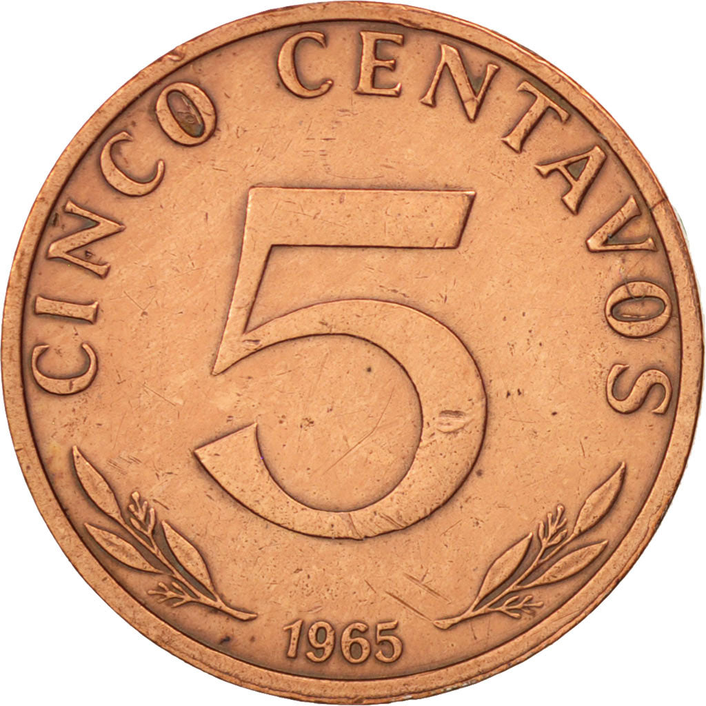 Bolivia, 5 Centavos, 1965, EF(40-45), Copper Clad Steel, KM:187