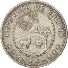 Bolivie, Peso Boliviano, 1968, TTB, Nickel Clad Steel, KM:192