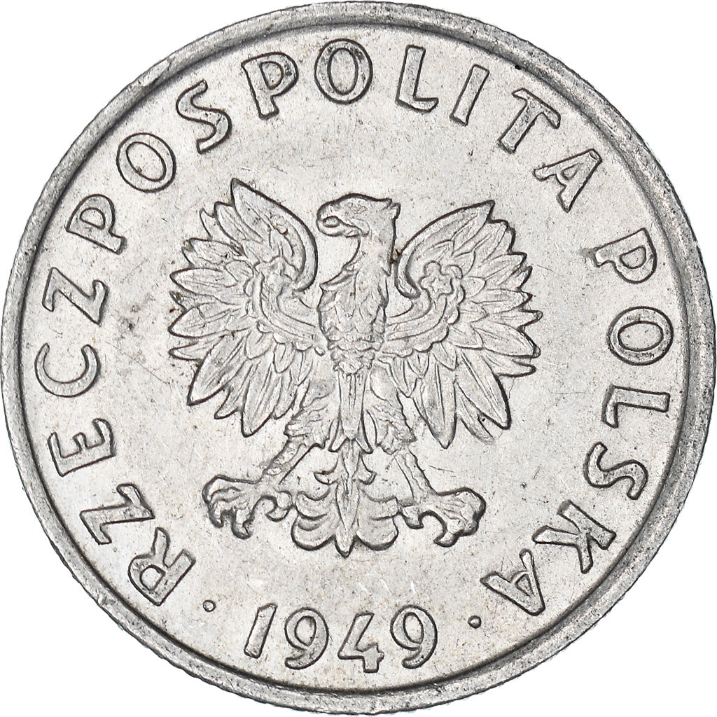 Coin, Poland, 5 Groszy, 1949, Kremnica, EF(40-45), Aluminum, KM:41a