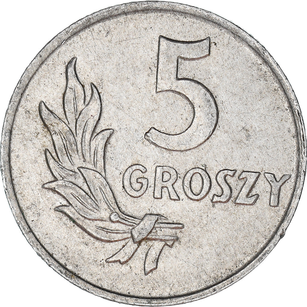 Coin, Poland, 5 Groszy, 1949, Kremnica, EF(40-45), Aluminum, KM:41a