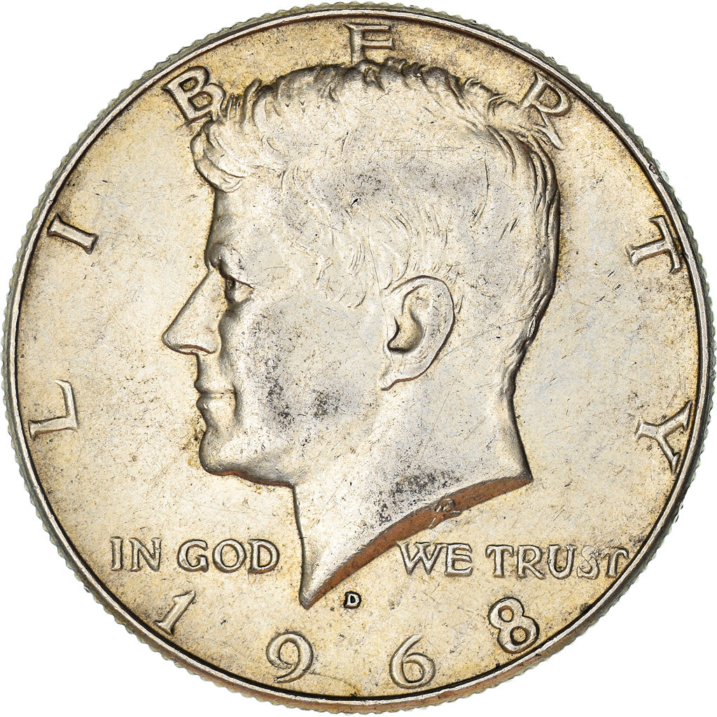 Münze, Vereinigte Staaten, Kennedy Half Dollar, Half Dollar, 1968, U.S. Mint