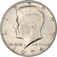 Coin, United States, Kennedy Half Dollar, Half Dollar, 1974, U.S. Mint