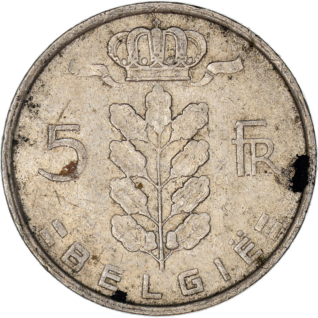 Moneta, Belgio, 5 Francs, 5 Frank, 1975, MB, Rame-nichel, KM:135.1