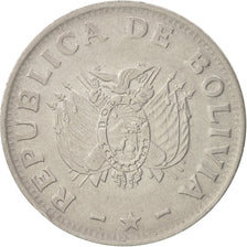 Moneda, Bolivia, Boliviano, 1987, MBC, Acero inoxidable, KM:205